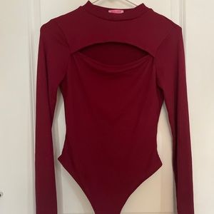 Red Dress Biutique keyhole bodysuit